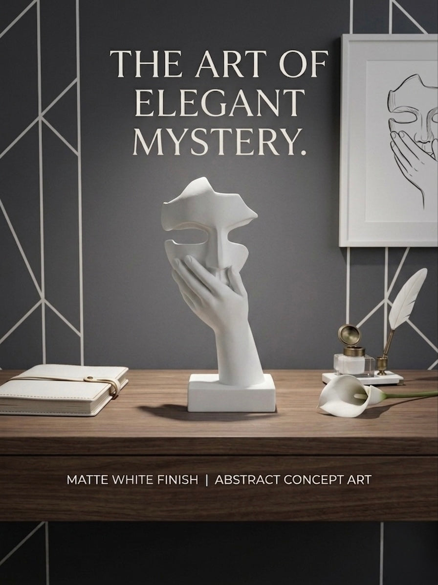 Whisper — Abstract Hand & Mask Sculpture
