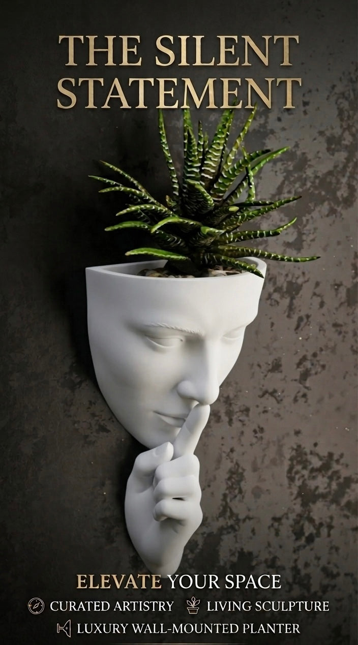 The Silent Face Wall Planter
