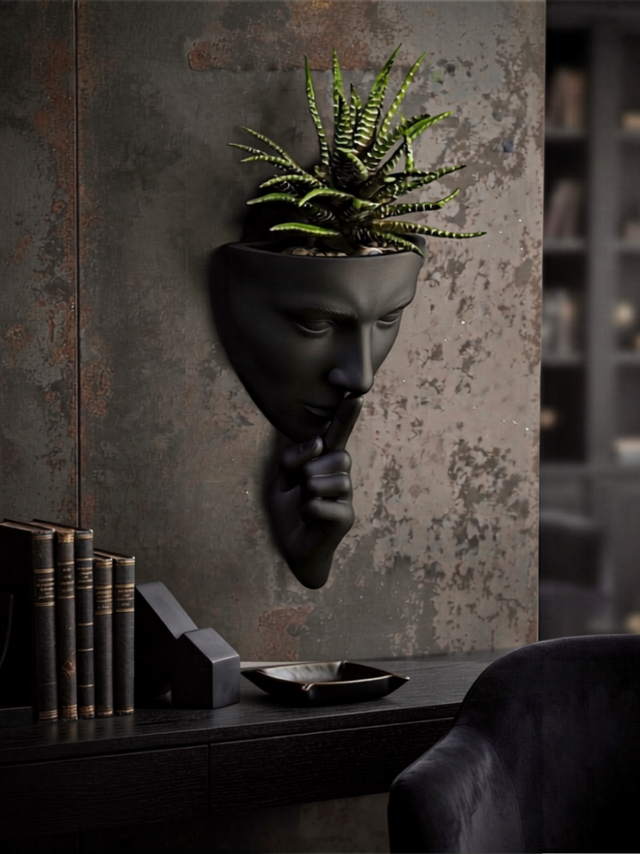The Silent Face Wall Planter