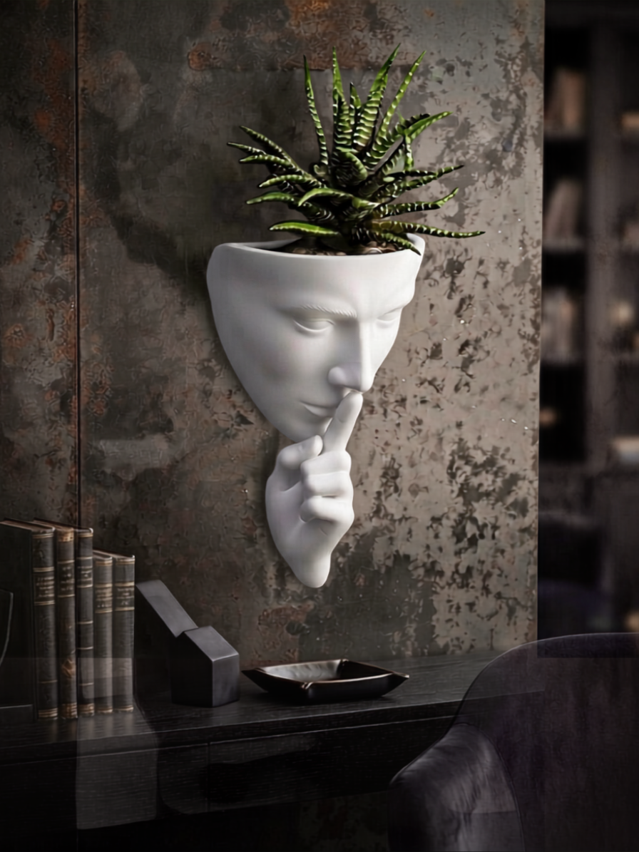 The Silent Face Wall Planter