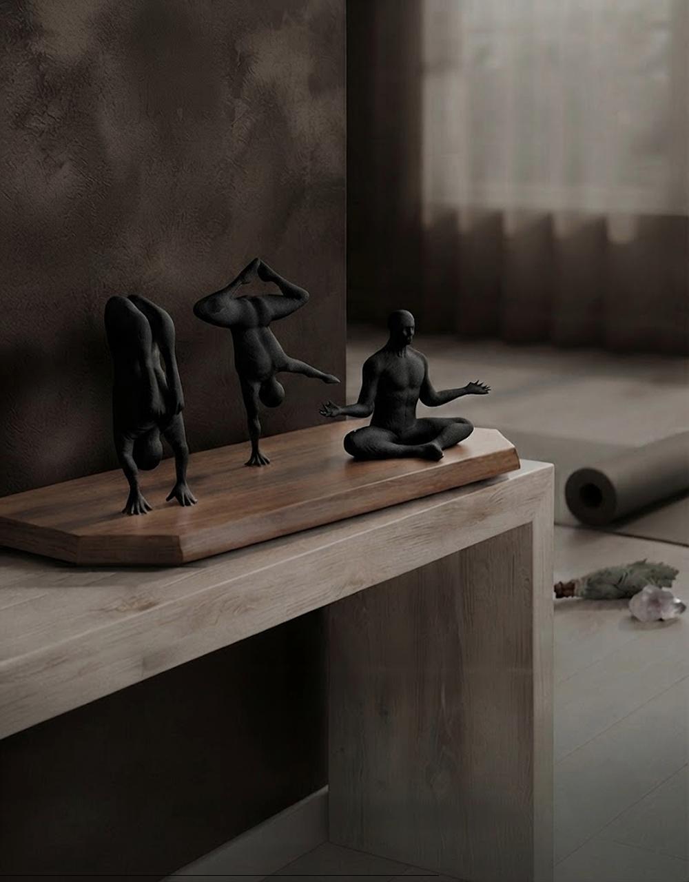 Stillness in Motion — Yoga Figures Sculpture Set of 3