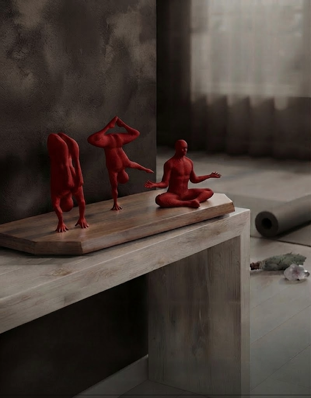 Stillness in Motion — Yoga Figures Sculpture Set of 3